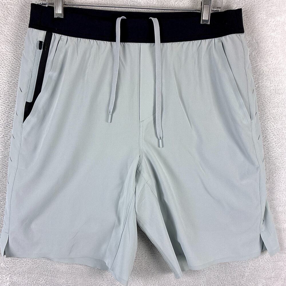 Ten Thousand Light Gray Athletic Shorts with Black Waistband